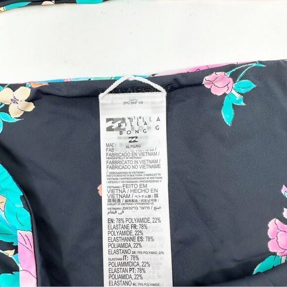 Billabong Tropic Time Reversible Floral High Waist Bikini Set XL - Picture 4 of 7